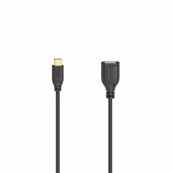 Hama Flexi-Slim cavo USB USB 2.0 0,15 m USB C USB A Nero