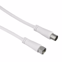 Hama Cavo SAT M/antenna M, 90 dB, 1,5 metri, bianco, 1,5 m, F, Coassiale, Bianco