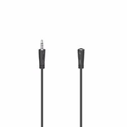 Hama 00200734, 3.5mm, Maschio, 3.5mm, Femmina, 1,5 m, Nero
