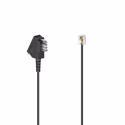 Hama 00201106, 3 m, TAE (N), RJ-11, Nero, Maschio, Maschio