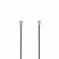 Hama 00201139, 10 m, RJ-11, RJ-11, Nero, Maschio, Maschio
