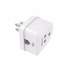 Hama Filtro ADSL spina tripolare / presa tripolare e presa Jack 6p4c, Tthree-pole plug, 6p4c, Bianco