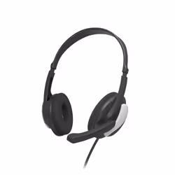 Hama HS-P100 V2, Cablato, Ufficio, 20 - 20000 Hz, 125 g, Auricolare, Nero, Argento