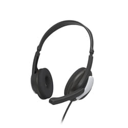 Hama HS-P100 V2 Auricolare Cablato A Padiglione Ufficio Nero, Argento