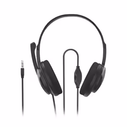 Hama HS-P100 V2 Auricolare Cablato A Padiglione Ufficio Nero, Argento