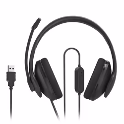 Hama HS-USB300 V2 Auricolare Cablato A Padiglione Ufficio USB tipo A Nero - Vista aggiuntiva 2