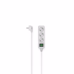 Hama 00223002, 3 m, Interno, Ad angolo, Bianco, 3 presa(e) AC, 1 pz