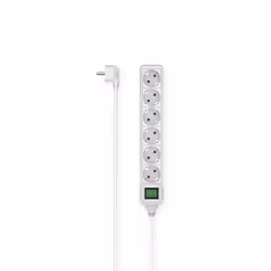 Hama 00223008, 6 presa(e) AC, 3 m, Cablato, Bianco