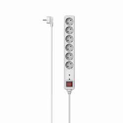 Hama 00223152, 6 presa(e) AC, 1,4 m, Cablato, Bianco, 3680 W