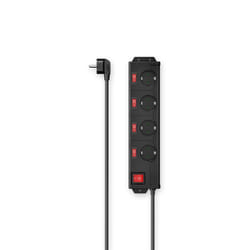 Hama 00223122 prolunghe e multiple 4 presa(e) AC Interno Nero