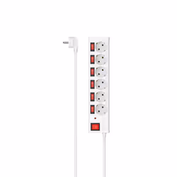 Hama 00223157, 6 presa(e) AC, 1,4 m, Cablato, Bianco, 3680 W
