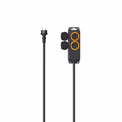 Hama 00223061 prolunghe e multiple 2 m 2 presa(e) AC Esterno Nero - Vista aggiuntiva 2
