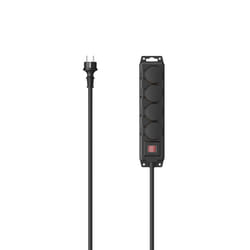 Hama 00223064 prolunghe e multiple 4 m 4 presa(e) AC Esterno Nero