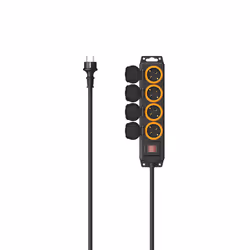 Hama 00223064 prolunghe e multiple 4 m 4 presa(e) AC Esterno Nero