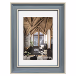 Hama Rustic, Cornice per foto singola, Vetro, Polistirene (PS), Blu, Tavolo, Parete, 15 x 20 cm, Rettangolare