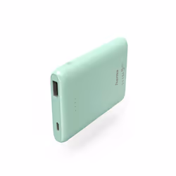 Hama SLIM 5HD, 5000 mAh, Polimeri di litio (LiPo), Colore menta