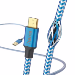 Hama Reflective câble USB USB 2.0 1,5 m USB A Micro-USB B Bleu - Vista aggiuntiva 4