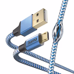 Hama Reflective câble USB USB 2.0 1,5 m USB A Micro-USB B Bleu - Vista aggiuntiva 5