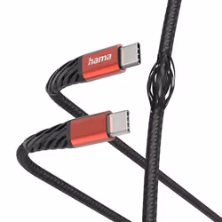 Hama Extreme, 1,5 m, USB C, USB C, USB 2.0, 0,48 Gbit/s, Nero, Rosso