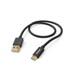 Hama Fabric cavo USB USB 2.0 1,5 m USB A USB C Nero