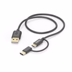 Hama 00201533, 1 m, USB A, Micro-USB B, USB 2.0, 0,48 Gbit/s, Nero