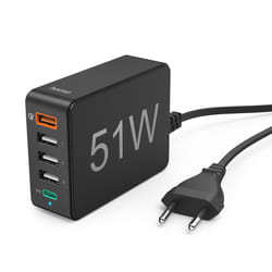 Hama 00201630 Caricabatterie per dispositivi mobili Power bank, Smartphone, Tablet Nero AC Ricarica rapida Interno