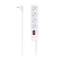 Hama 00223165, 1,5 m, Interno, Ad angolo, Plastica, Bianco, 4 presa(e) AC