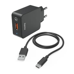 Hama 00201625 Caricabatterie per dispositivi mobili Telefono cellulare, Smartphone, Tablet Nero AC Ricarica rapida Interno