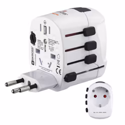 Hama World Travel Pro adaptateur prise d'alimentation Universel Blanc - Vista aggiuntiva 5
