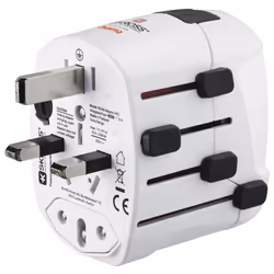 Hama World Travel Pro adaptateur prise d'alimentation Universel Blanc - Vista aggiuntiva 7