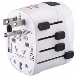 Hama World Travel Pro adaptateur prise d'alimentation Universel Blanc - Vista aggiuntiva 8