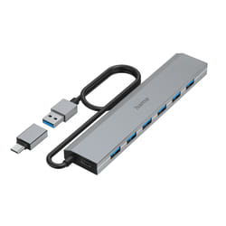 Hama 00200137 hub di interfaccia USB 3.2 Gen 1 (3.1 Gen 1) Type-A + Type-C 5000 Mbit/s Antracite