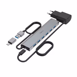 Hama 00200137 hub di interfaccia USB 3.2 Gen 1 (3.1 Gen 1) Type-A + Type-C 5000 Mbit/s Antracite