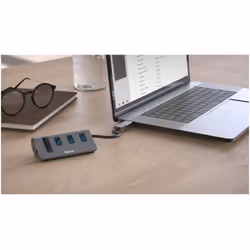 Hama 00200140 replicatore di porte e docking station per laptop USB 3.2 Gen 1 (3.1 Gen 1) Type-A Antracite, Nero - Vista aggiuntiva 4