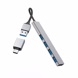 Hama 00200141 hub di interfaccia USB 3.2 Gen 1 (3.1 Gen 1) Type-A 5000 Mbit/s Grigio