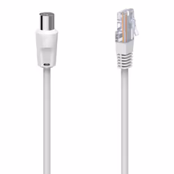 Hama 00205032, 2,5 m, Coassiale, RJ-45, Bianco