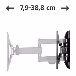 Hama 00220840 Supporto TV a parete 121,9 cm (48") Nero - Vista aggiuntiva 4