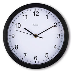 Hama Elba Orologio al quarzo Rotondo Nero, Bianco