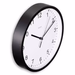 Hama Elba Orologio al quarzo Rotondo Nero, Bianco