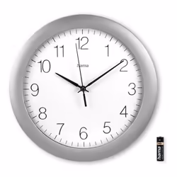 Hama Teneriffa Orologio analogico Rotondo Argento, Bianco - Vista aggiuntiva 4