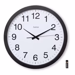 Hama Aruba Orologio al quarzo Cerchio Nero, Bianco - Vista aggiuntiva 4