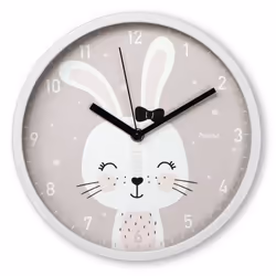 Hama Maui, Parete, Orologio al quarzo, Rotondo, Grigio, Bianco, Plastica, Plastica