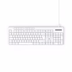 Hama CK-200, Full-size (100%), Cablato, USB, QWERTZ, Bianco