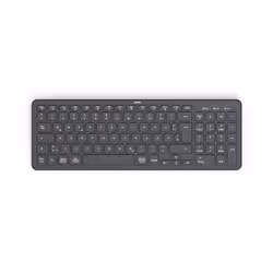 Hama WK-300, 90%, Wireless, RF senza fili + Bluetooth, QWERTZ, Nero