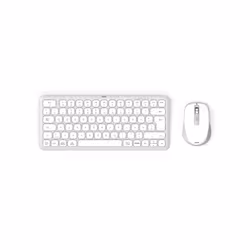 Hama WKM-500, Con cavo e senza cavo, USB + RF Wireless + Bluetooth, Tasto con meccanismo a forbici, QWERTZ, Grigio, Bianco, M ...