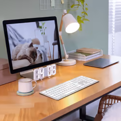 Hama WK-550 tastiera Casa/ufficio RF senza fili + Bluetooth QWERTZ Tedesco Grigio, Bianco - Vista aggiuntiva 8