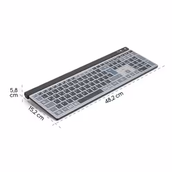 Hama WK-750 tastiera Casa/ufficio Bluetooth QWERTZ Tedesco Antracite, Nero, Blu - Vista aggiuntiva 8