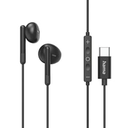 Hama Classy Auricolare Cablato In-ear Musica e Chiamate USB tipo-C Nero