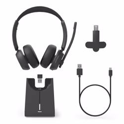 Hama BT-800 Auricolare Con cavo e senza cavo A Padiglione Ufficio USB tipo-C Bluetooth Base di ricarica Nero - Vista aggiuntiva 5