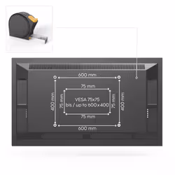 Hama 00220911 Supporto TV a parete 190,5 cm (75") Nero - Vista aggiuntiva 5